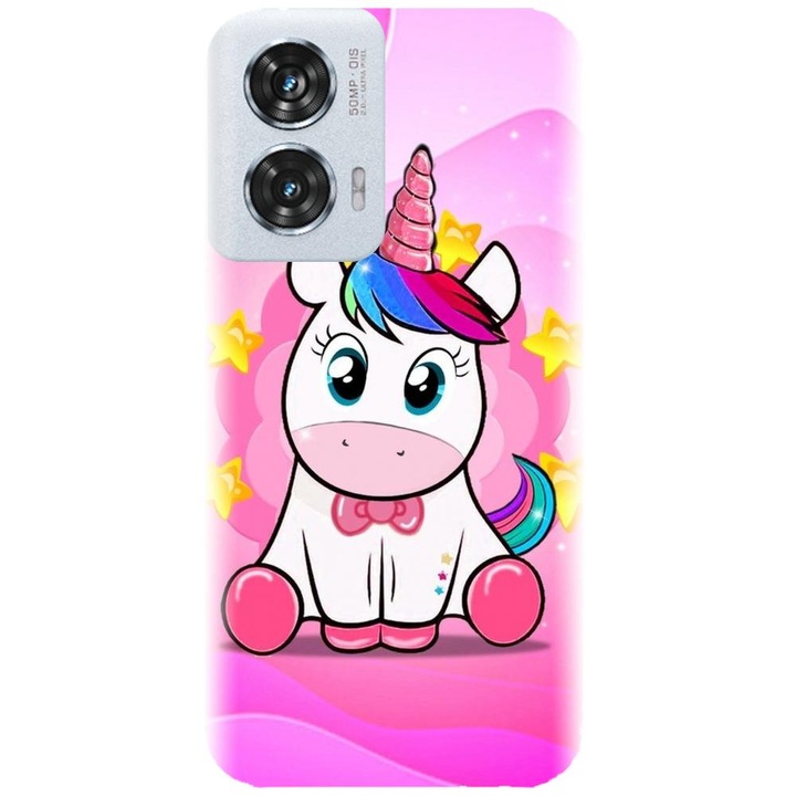 Husa din silicon compatibila cu Motorola Moto Edge 50 Fusion - model Dream like a Unicorn