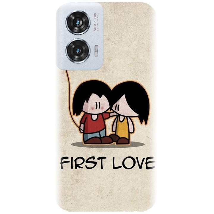 Силиконов калъф, съвместим с модел Motorola Moto Edge 50 Fusion - First Love