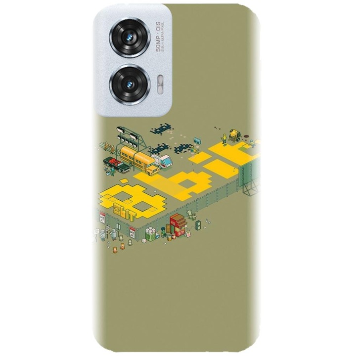 Husa din silicon compatibila cu Motorola Moto Edge 50 Fusion - model 8 Bit