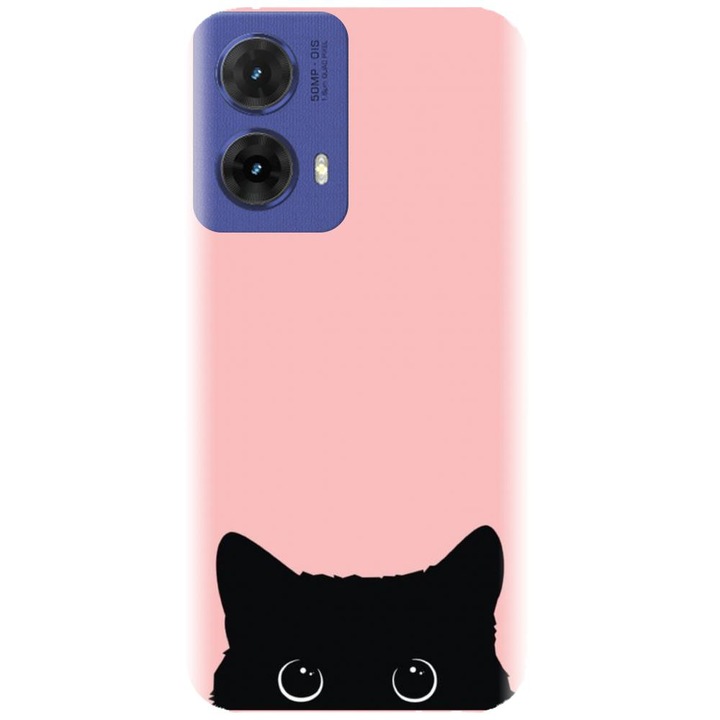 Husa din silicon compatibila cu Motorola Moto G85 - model Black Cat