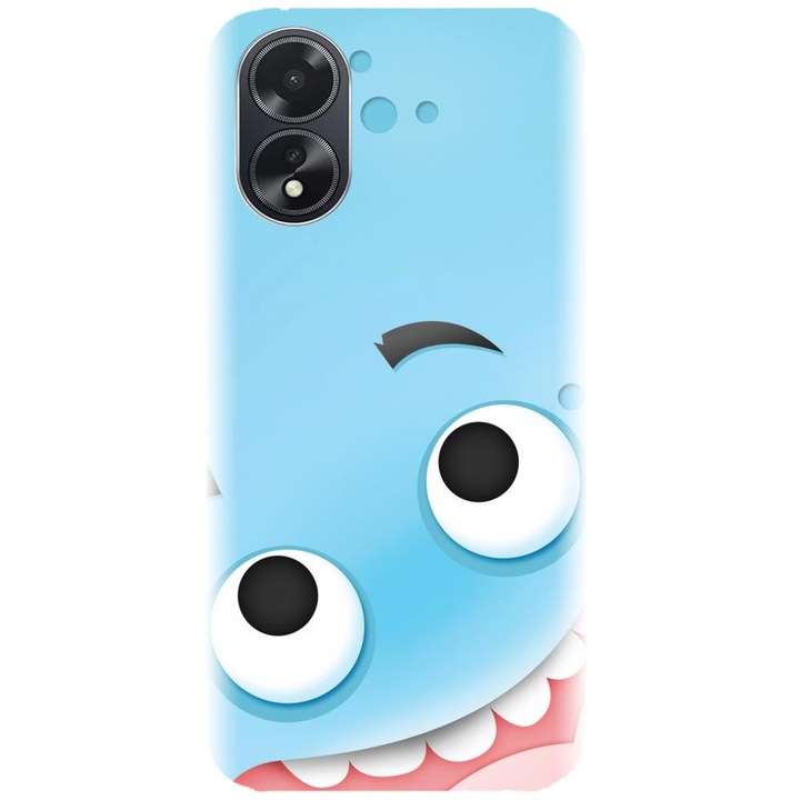 Husa din silicon compatibila cu Oppo A18 - model Cute Blue