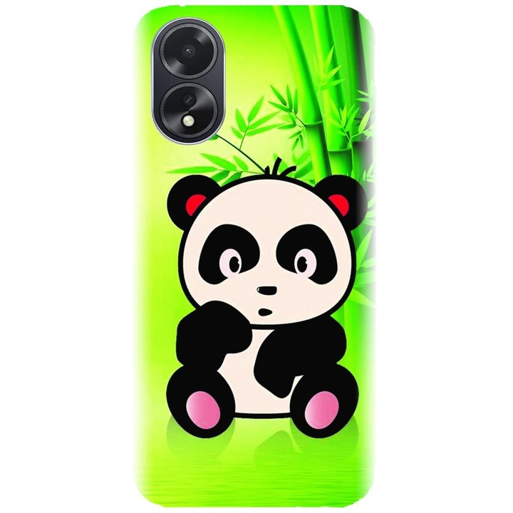 Husa din silicon compatibila cu Oppo A18 - model X Cute Panda