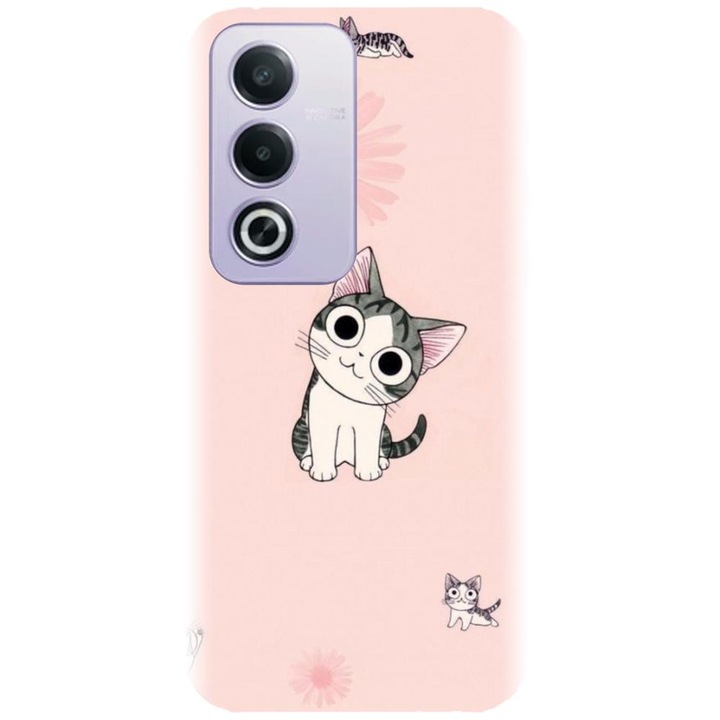 Силиконов кейс съвместим с Oppo A80 5g (global) - модел Cute cat