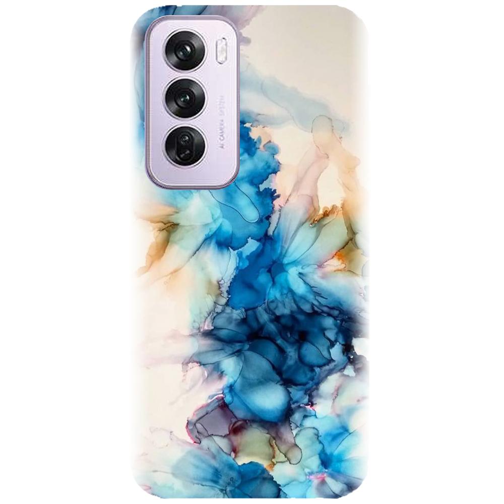 Husa din silicon compatibila cu Oppo Reno 12 Pro 5g - model Ink Flowers