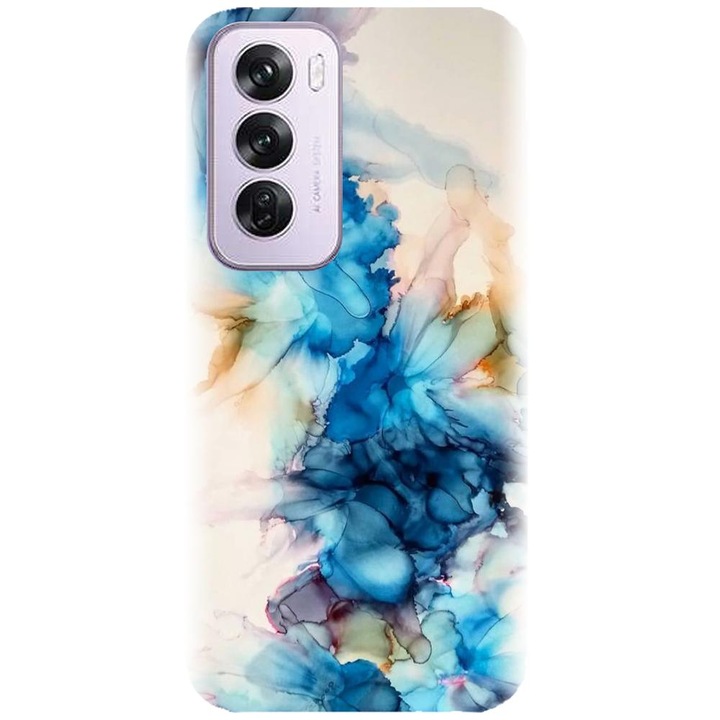 Husa din silicon compatibila cu Oppo Reno 12 Pro 5g - model Ink Flowers