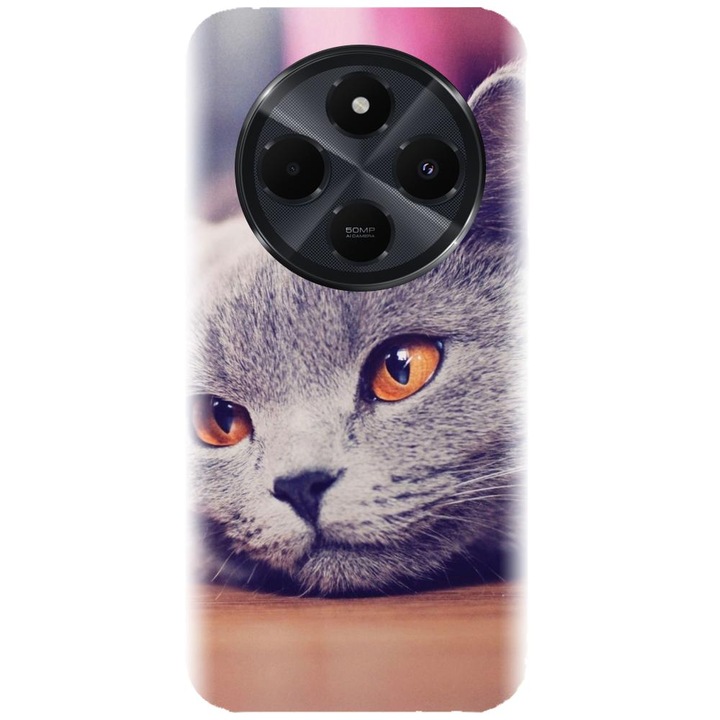 OEM Szilikon tok, Xiaomi Redmi 14c 4g, British Shorthair Cat