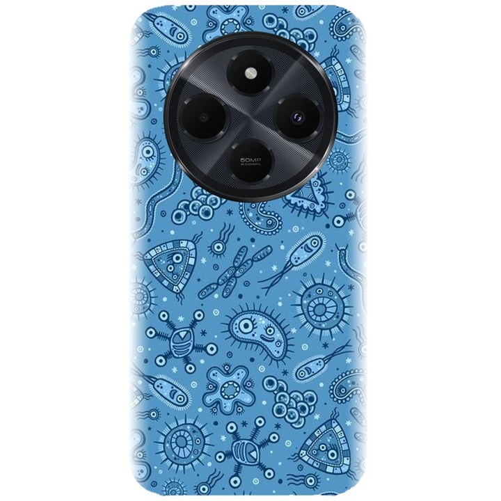 Szilikon tok, kompatibilis Xiaomi Redmi 14c 4g, Bacteria modell