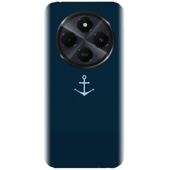 Szilikon borítás kompatibilis a Xiaomi Redmi 14c 4g - Blue Navy Anchor Illusztrációs modell