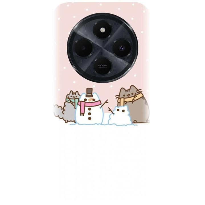 Xiaomi Redmi 14c 4g - Macska és hóember modellel kompatibilis szilikon borítás