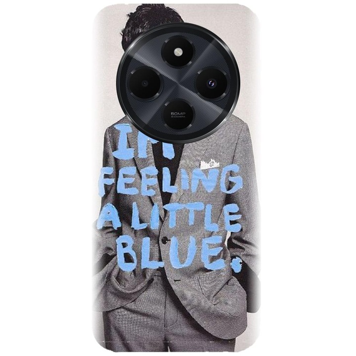 Xiaomi Redmi 14c 4g-vel kompatibilis szilikon tok - Collage Feelin Blue modell