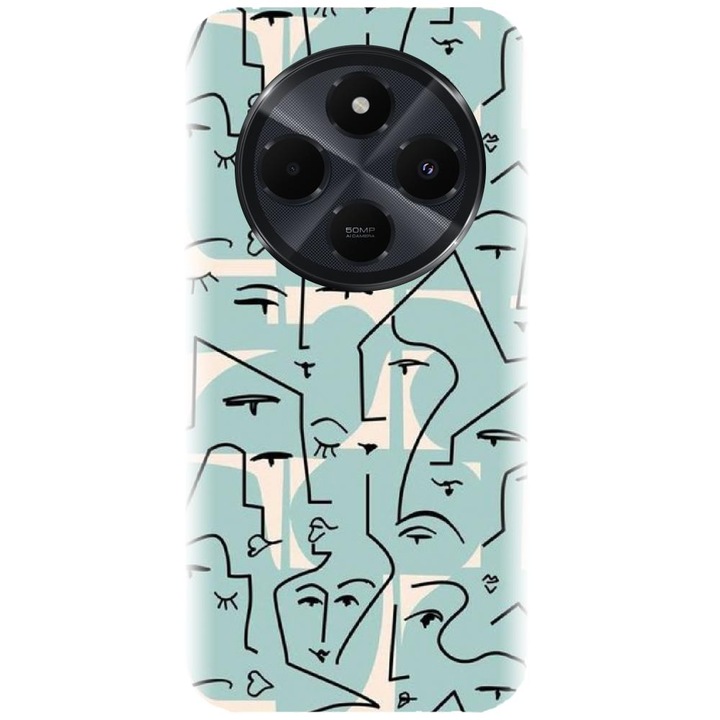 A Xiaomi Redmi 14c 4g - Line Art Pattern modellel kompatibilis szilikon borítás