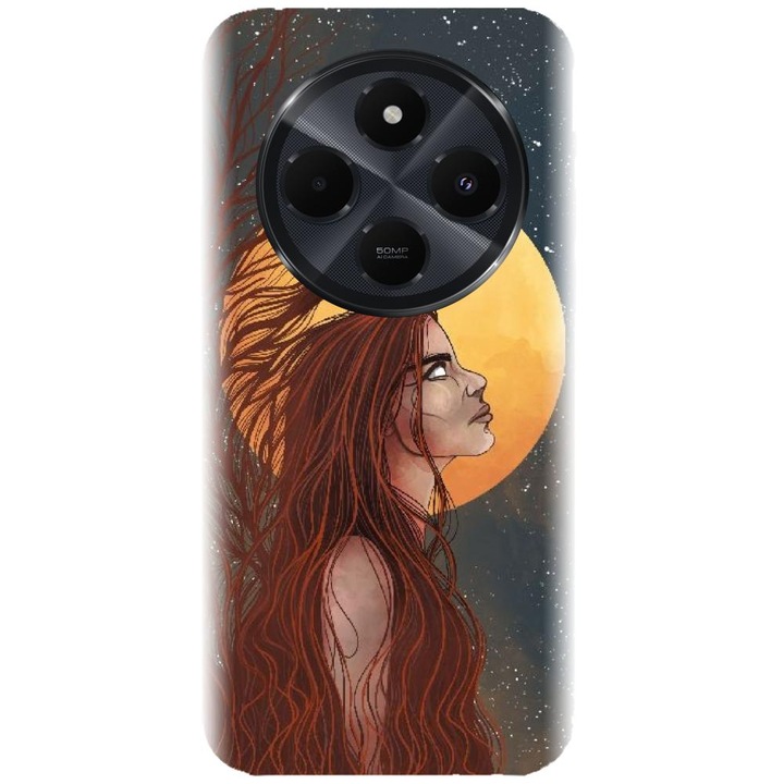 Xiaomi Redmi 14c 4g-vel kompatibilis szilikon tok - Fantasy Wolf Woman modell