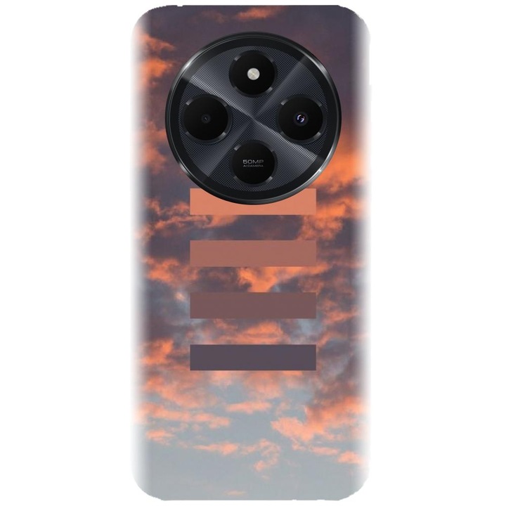 Szilikon tok, kompatibilis Xiaomi Redmi 14c 4g, Clouds of Fire modell