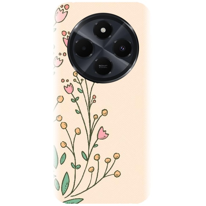 Szilikon borítás kompatibilis a Xiaomi Redmi 14c 4g - Small Flowers modellel