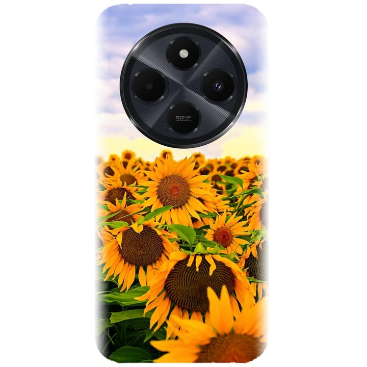 Xiaomi Redmi 14c 4g - Sunflowers modellel kompatibilis szilikon tok