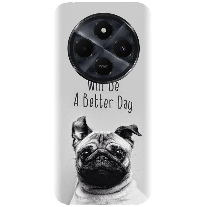 Szilikon tok, amely kompatibilis a Xiaomi Redmi 14c 4g-vel – a holnap jobb lesz, mopsz modell