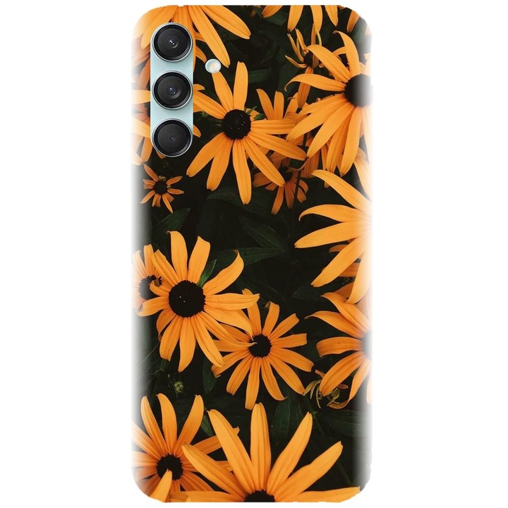 Силиконов кейс, съвместим с Samsung Galaxy M55 5g - модел Yellow Flowers