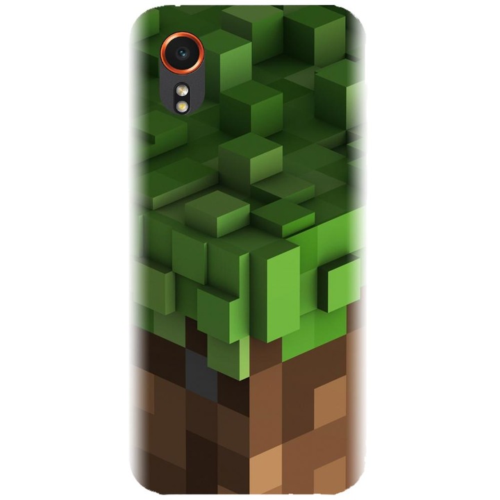 Husa din silicon compatibila cu Samsung Xcover 7 - model Minecraft