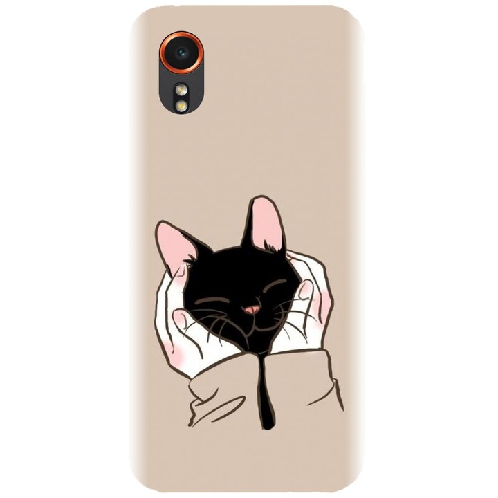 Husa din silicon compatibila cu Samsung Xcover 7 - model Th Black Cat In Hands