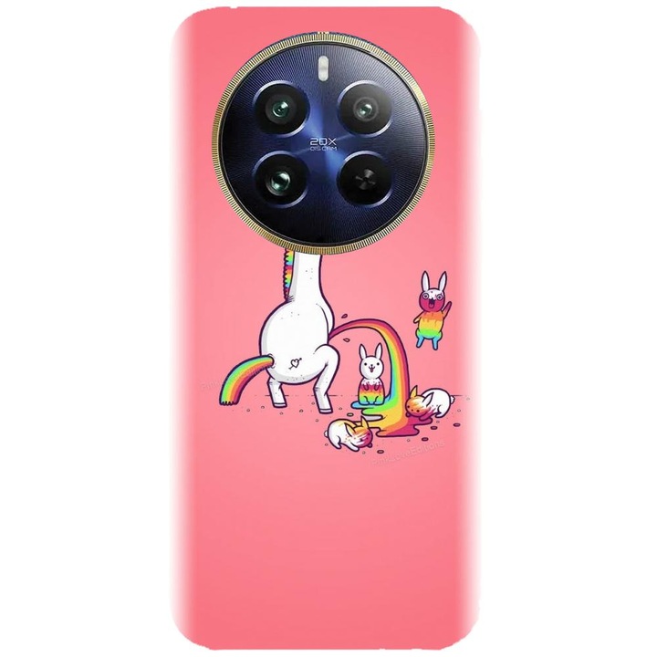 Husa din silicon compatibila cu Realme 12 Pro / 12 Pro Plus - model Unicorn