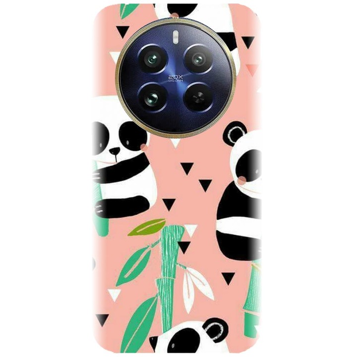 Husa din silicon compatibila cu Realme 12 Pro / 12 Pro Plus - model Baby panda 001