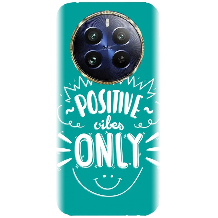 Husa din silicon compatibila cu Realme 12 Pro / 12 Pro Plus - model Positive Vibes