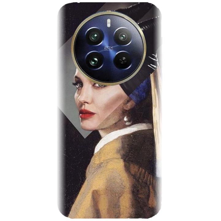 Husa din silicon compatibila cu Realme 12 Pro / 12 Pro Plus - model Girl With A Pearl