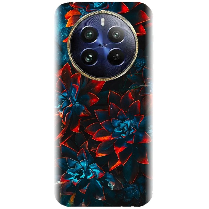 Husa din silicon compatibila cu Realme 12 Pro / 12 Pro Plus - model Planta Suculenta