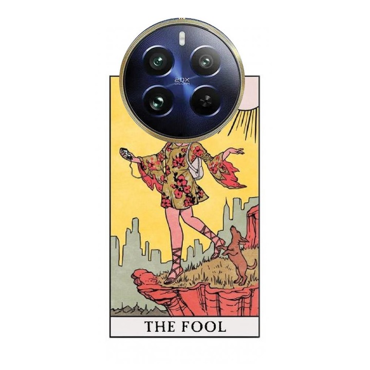 Husa din silicon compatibila cu Realme 12 Pro / 12 Pro Plus - model Tarot The Fool Clasic