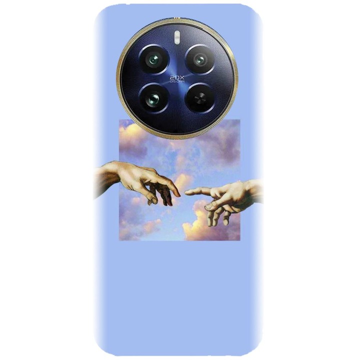 Husa din silicon compatibila cu Realme 12 Pro / 12 Pro Plus - model The Touch Of God