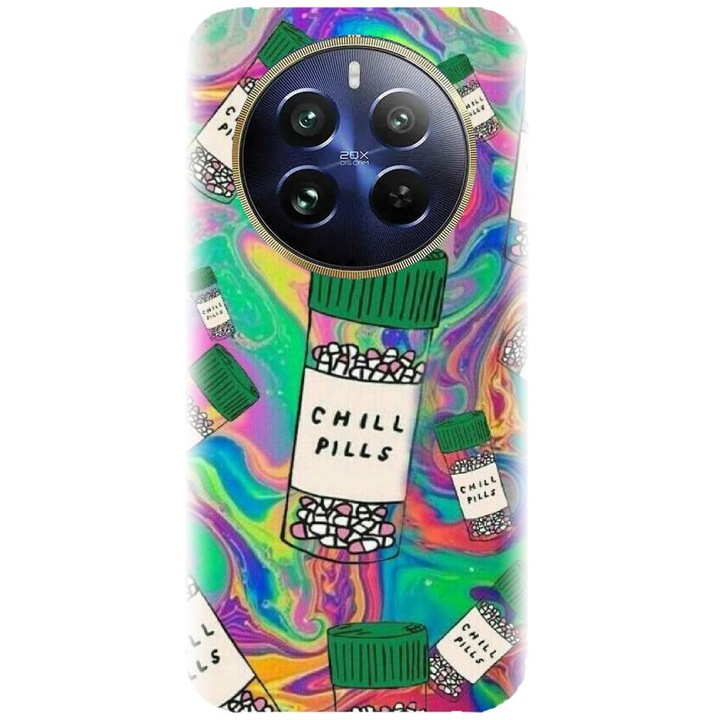 Husa din silicon compatibila cu Realme 12 Pro / 12 Pro Plus - model Trippy Pills