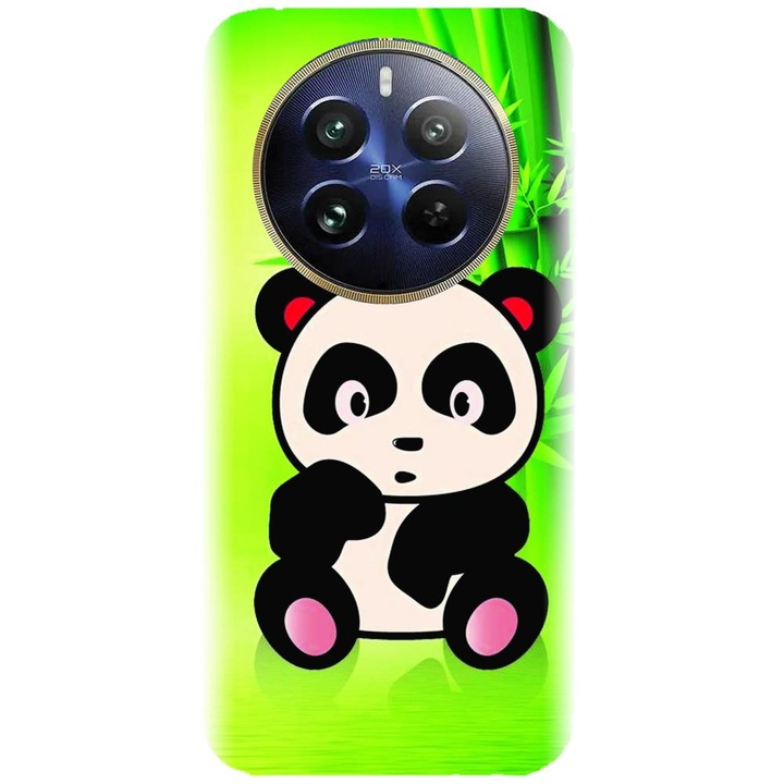 Husa din silicon compatibila cu Realme 12 Pro / 12 Pro Plus - model X Cute Panda