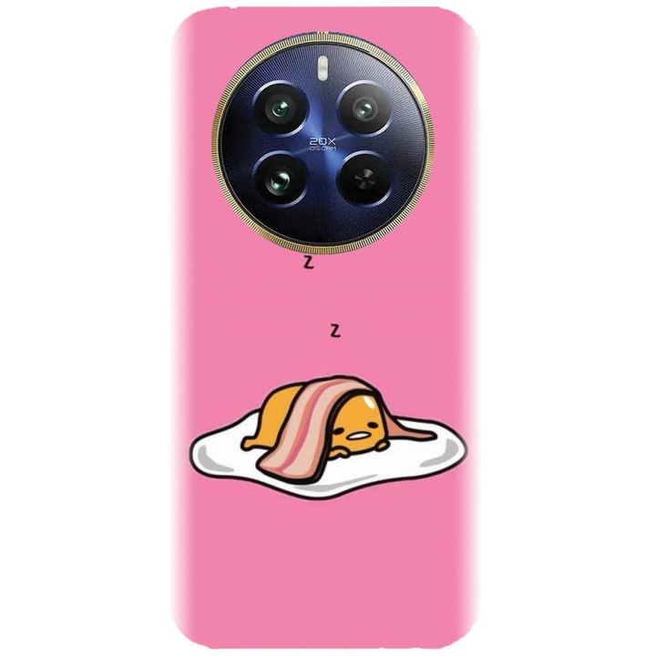 Husa din silicon compatibila cu Realme 12 Pro / 12 Pro Plus - model Sleeping Egg