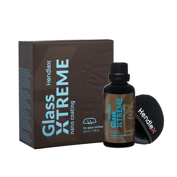 Хидрофобна обработка на предно стъкло и стъкло с апликатор за нано покритие Hendlex Glass Xtreme, 50 ml
