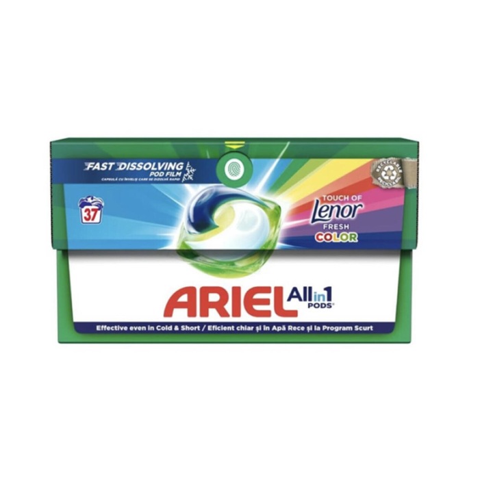 Ariel All in 1 PODS Touch of Lenor Color mosókapszula, 37 mosás