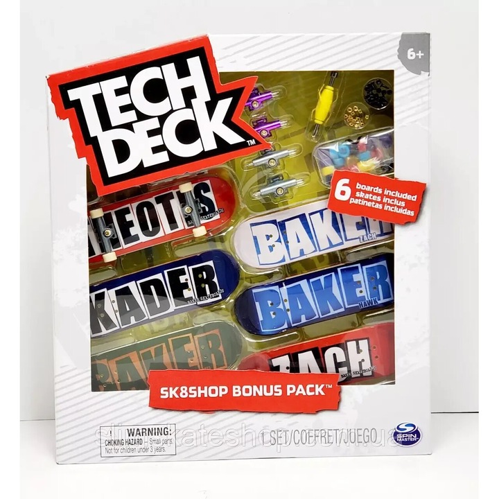 Set Tech Deck 6 Piese cu accesorii - Baker