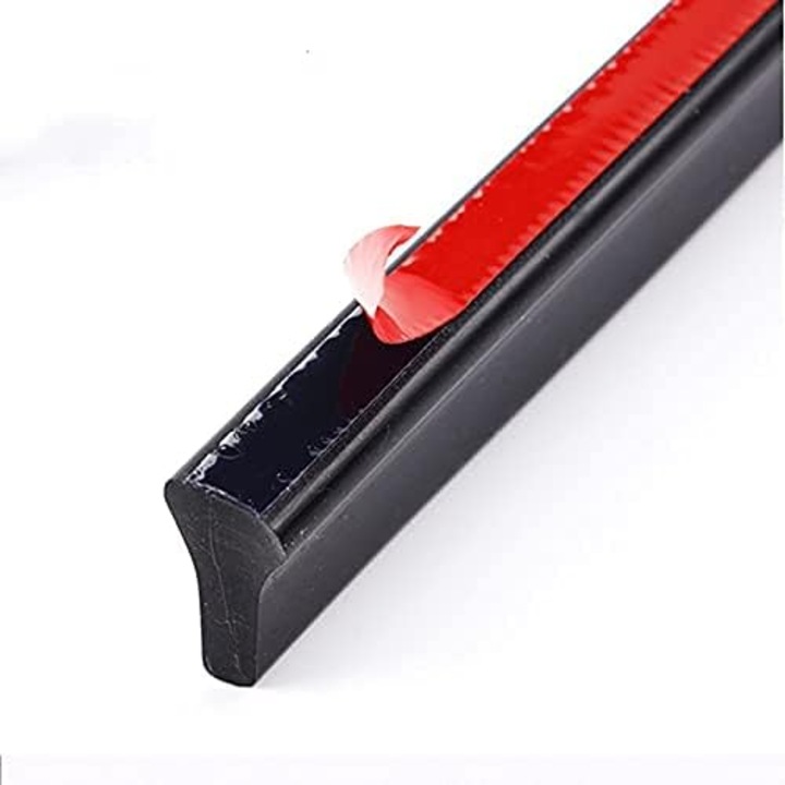 Самозалепващ праг за душ, JENUOS®, за баня или кухня, устойчив на мухъл, водоустойчив, черен