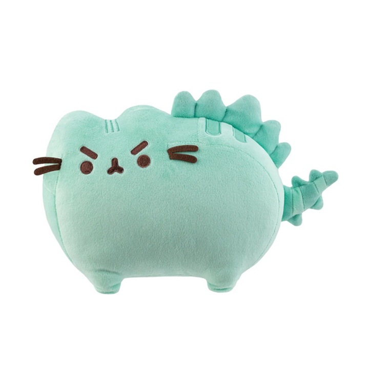 Plüss Pusheen kabala, menta, 24 cm, dinoszaurusz dizájn