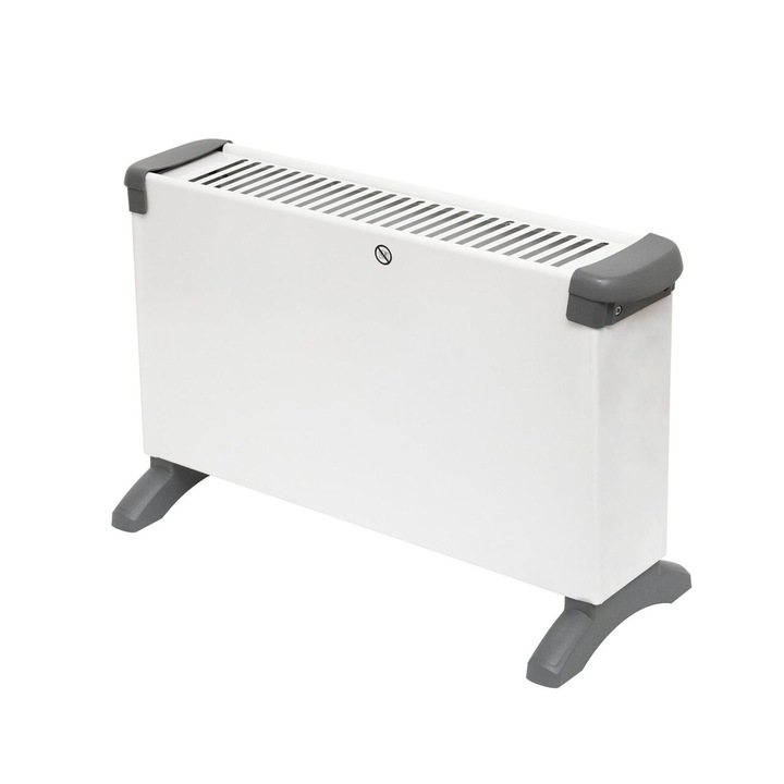 Convector de podea, 3 trepte de incalzire: 750 W / 1250 W / 2000 W, dimensiune 57 x 32.5 x 20.5 cm, Termostat