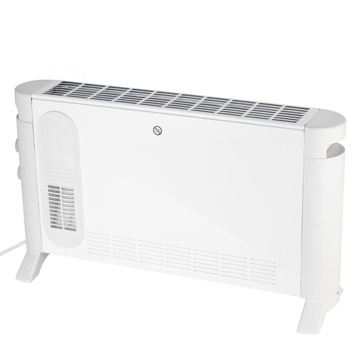 Convector turbo de podea, 3 trepte de incalzire 750 W / 1250 W / 2000 W, dimensiune 69 x 39 x 19 cm, Termostat