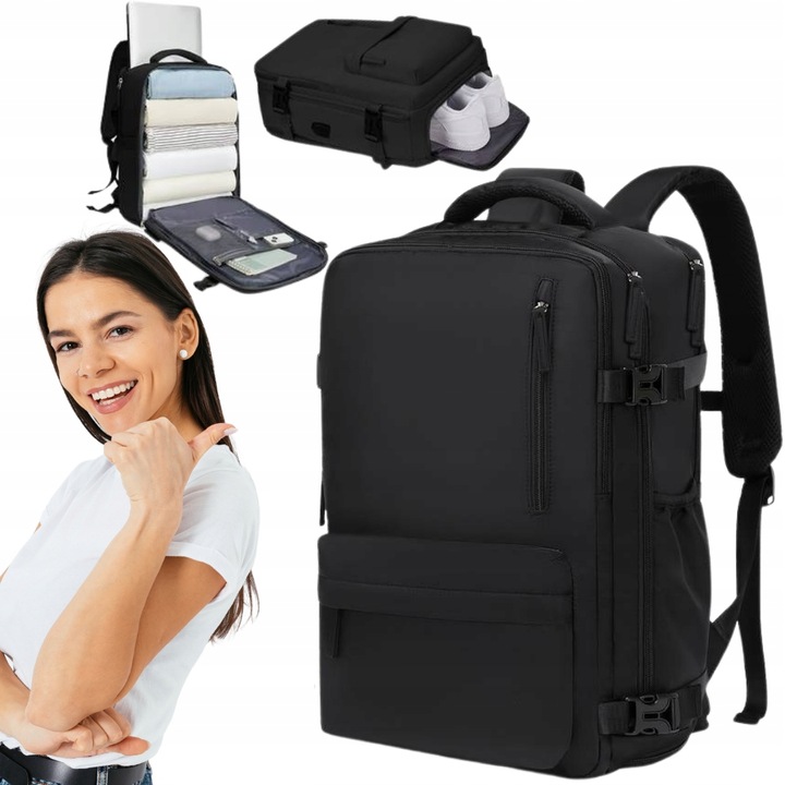 Rucsac Bagaj de mana pentru avion 45x30x20 USB Premium