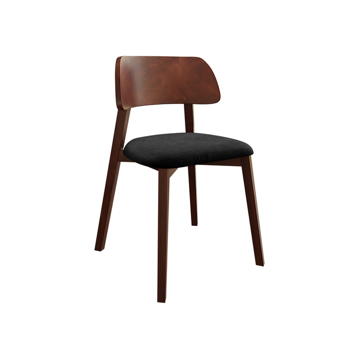 Scaun Azunax, MIRJAN24, nuc + negru, 47x80x50 cm