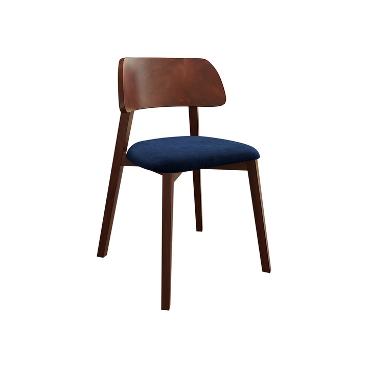 Scaun Azunax, MIRJAN24, nuc + bleumarin, 47x80x50 cm