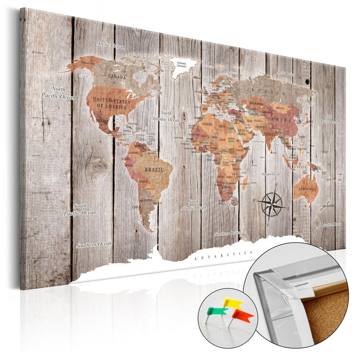 Tablou din pluta Artgeist - Wooden Stories - 60 x 40 cm