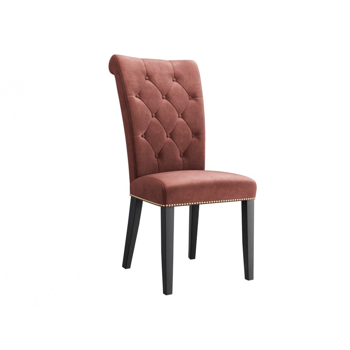 Scaun Piewik + ciocanitor, MIRJAN24, negru + roz, 47x103x68 cm