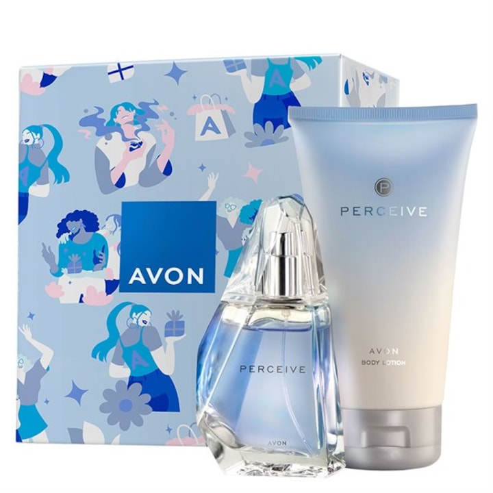 Cutie cadou Perceive pentru Ea - Apa e parfum 50 ml si Lotiune de corp 150 ml, Avon, 200 ml