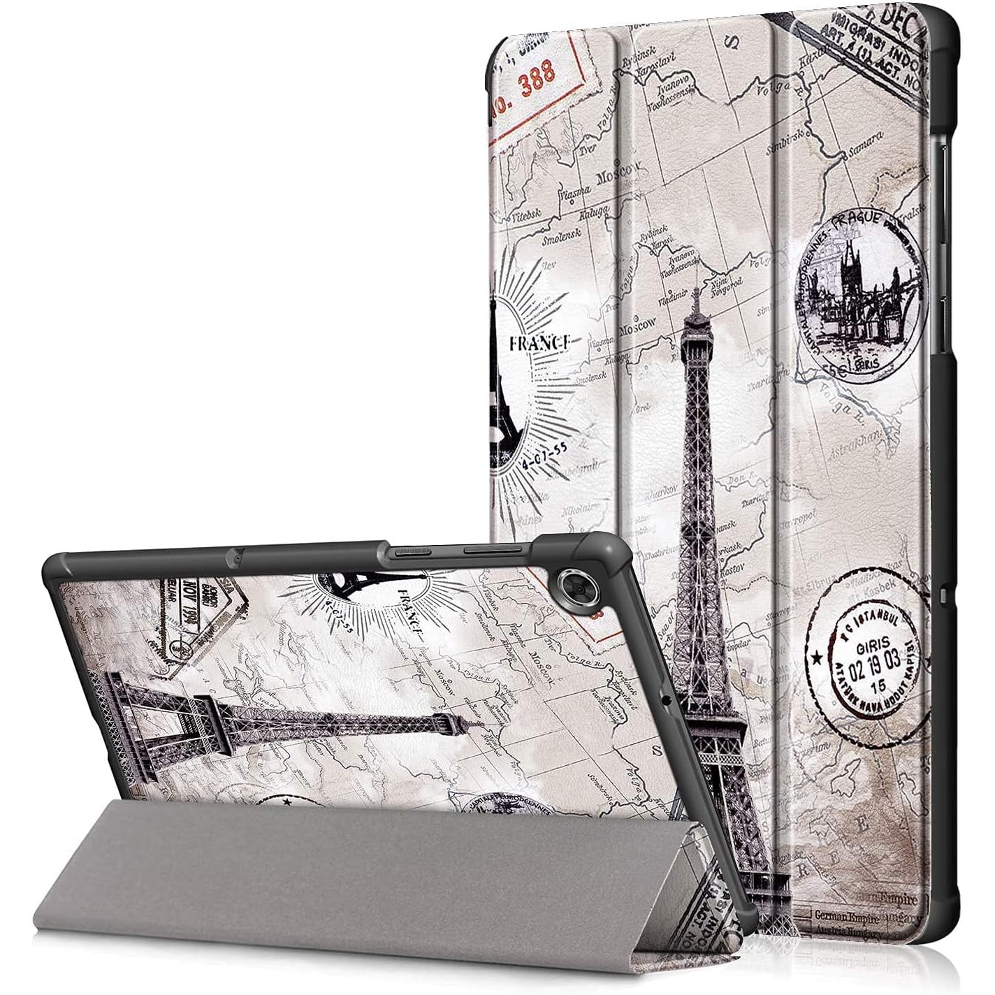 Husa Slim Sigloo, Smart Cover, Trifold, pentru tableta Lenovo Tab M9, TB-310FU, 9", Paris