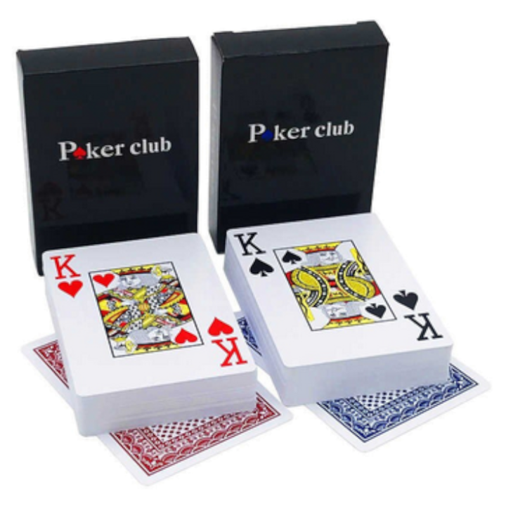 Set, Carti de joc pentru Poker, Poker Club, 2 pachete, 100% Plastic, Cutie neagra