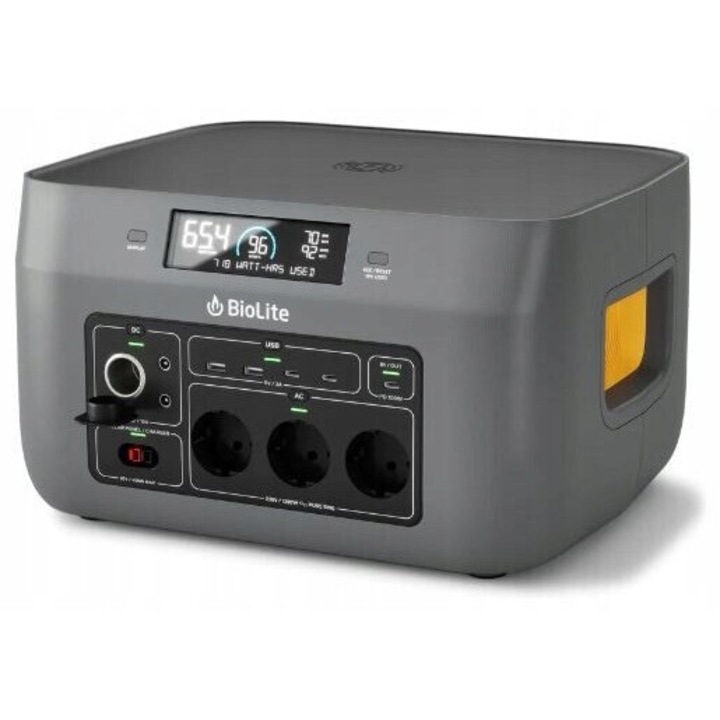 Hordozható töltőállomás BioLite BaseCharger1500, 1521Wh, 1200W, 3x230V