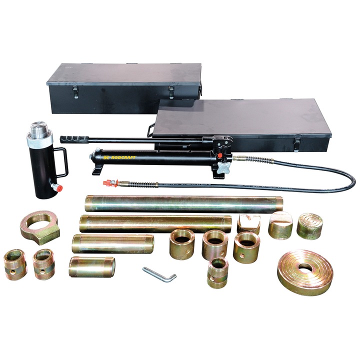 Piston hidraulic portabil pentru activitati de impins, largit, presat, indreptat, capacitate 20 tone, lungime 280-410mm, set, Rodcraft HRS20